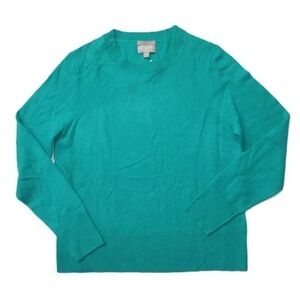 J. Crew Cashmere classic-fit crewneck sweater Emerald Forest XL